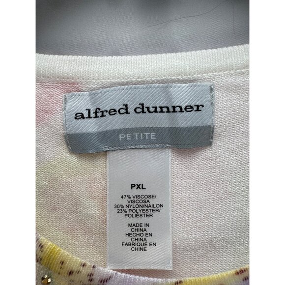 Alfred Dunner Petite Floral Short Sleeve Blouse Pink Multicolor Top PXL Feminine - Picture 5 of 8